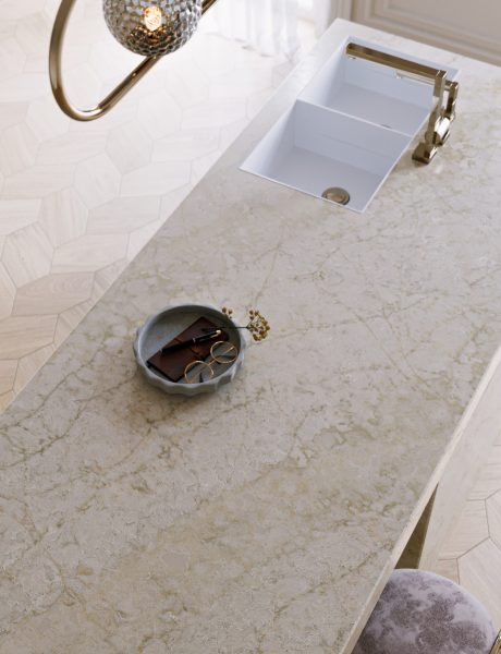 Eleganrs Glencoe dekora pielietojums virtuves salā