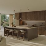 Perlado bronze technistone virtuvē